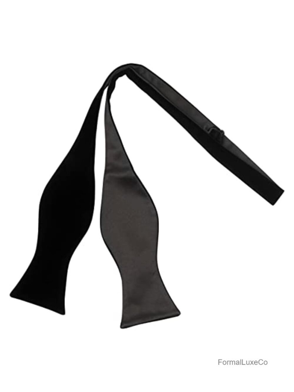 Black Velvet Self-Tie Bow Tie Adjustable to 18" Formal Tuxedo